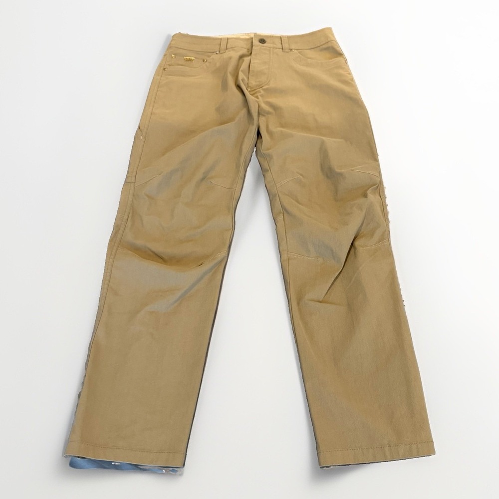 Kuhl Revolvr Pants Men's 33x32 Tan Vintage Patina Dye Stretch Trail Hiking